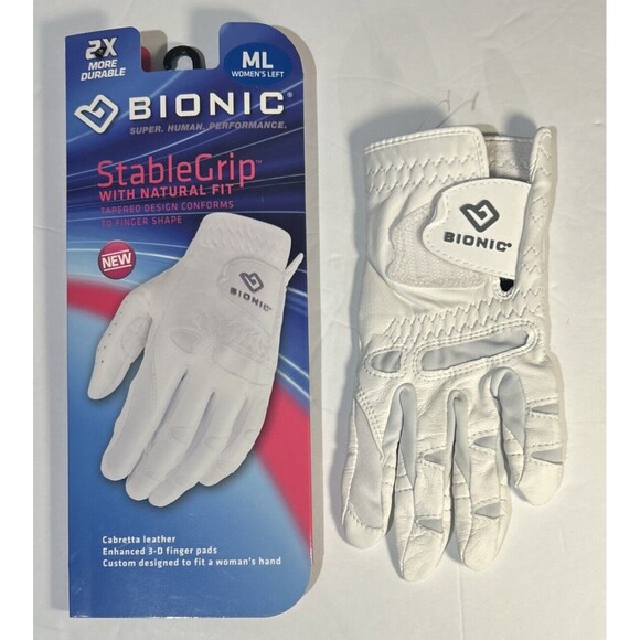 Women’s Bionic StableGrip Natural Fit Golf Glove Size ML Left Hand (1) New WTags - Picture 1 of 6
